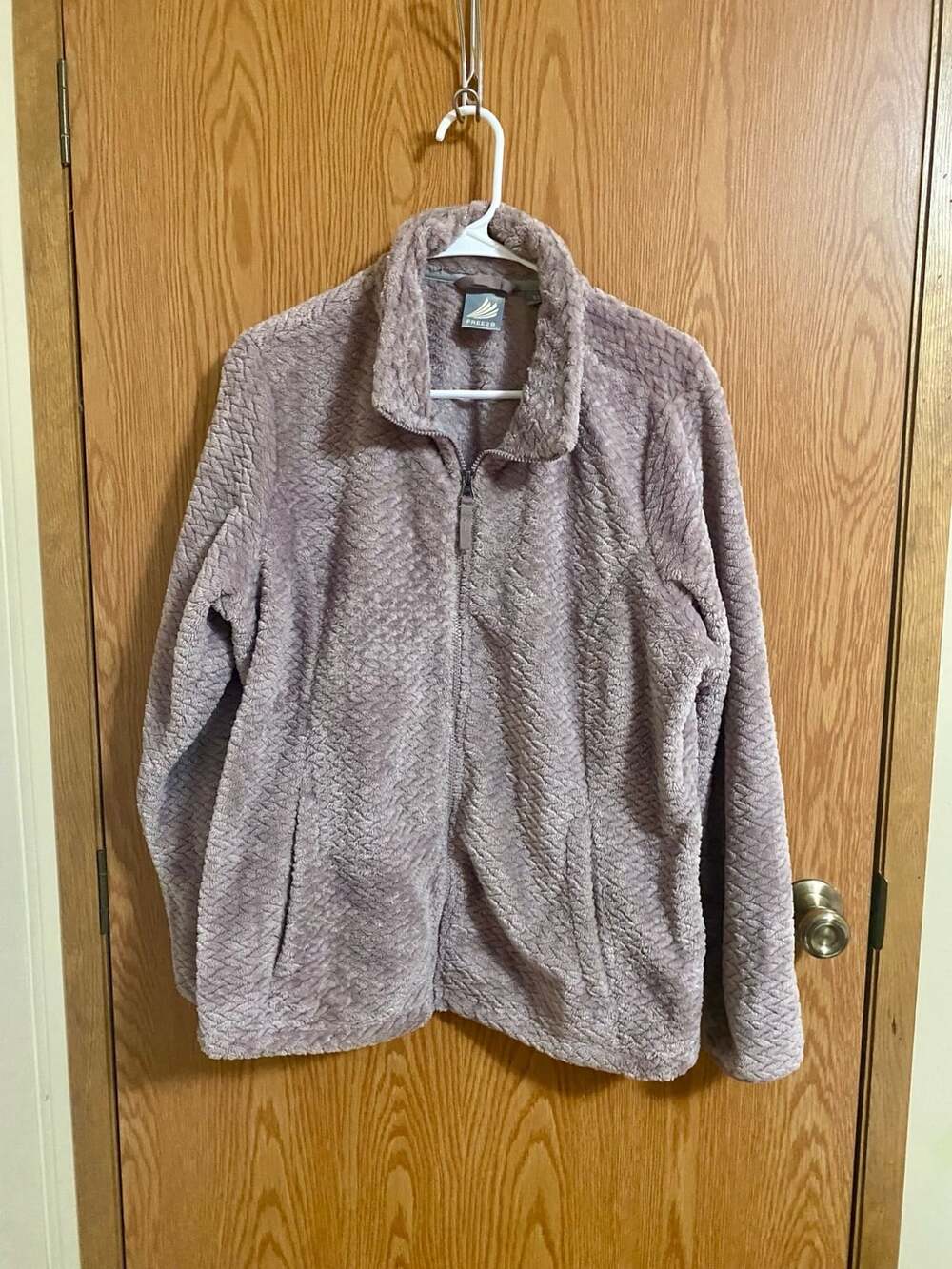 Free2B Women's Braided Butter Pile Fleece Jacket XL